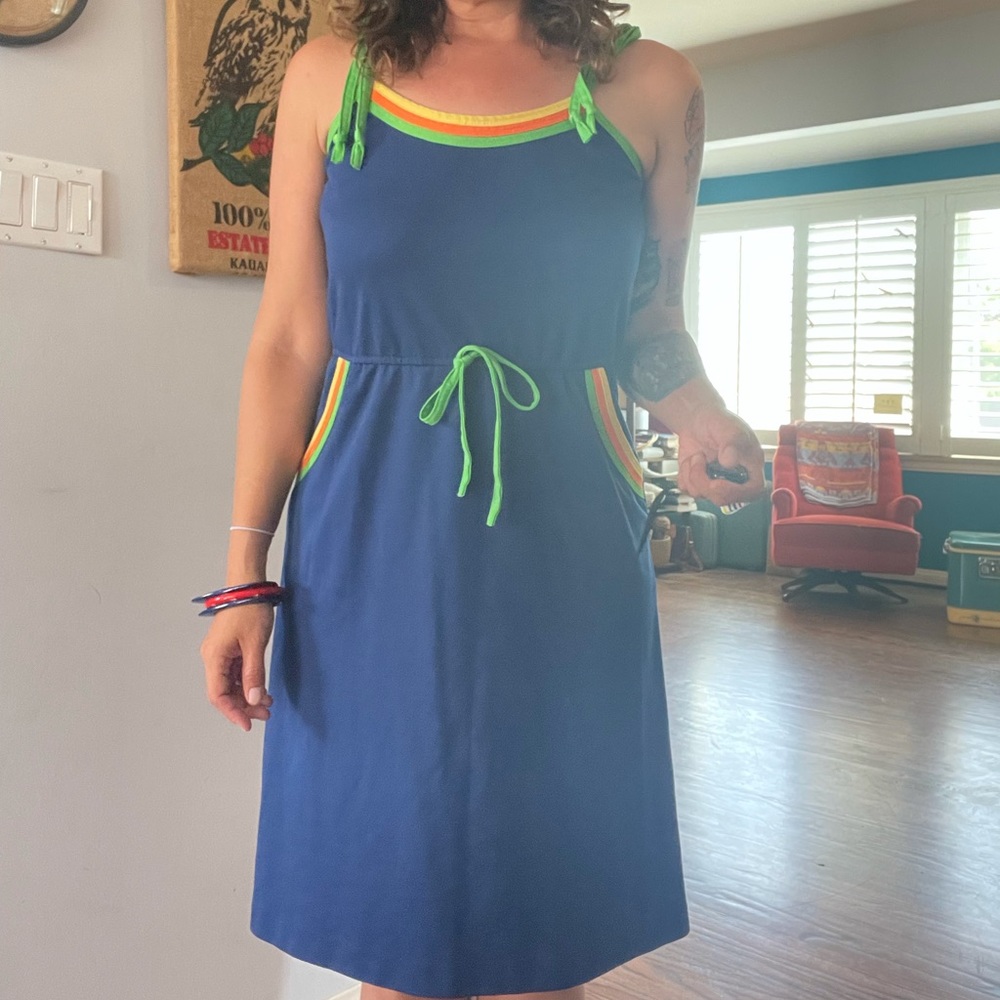 1970s Vicky Vaughn Summer Dress